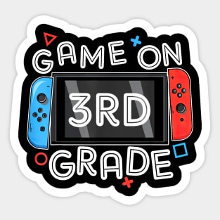 Gamer Back To School Funny Game On 3rd Grade Sticker